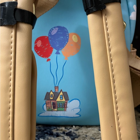 Loungefly Blue and Brown Adventure Backpack - Picture 2 of 3